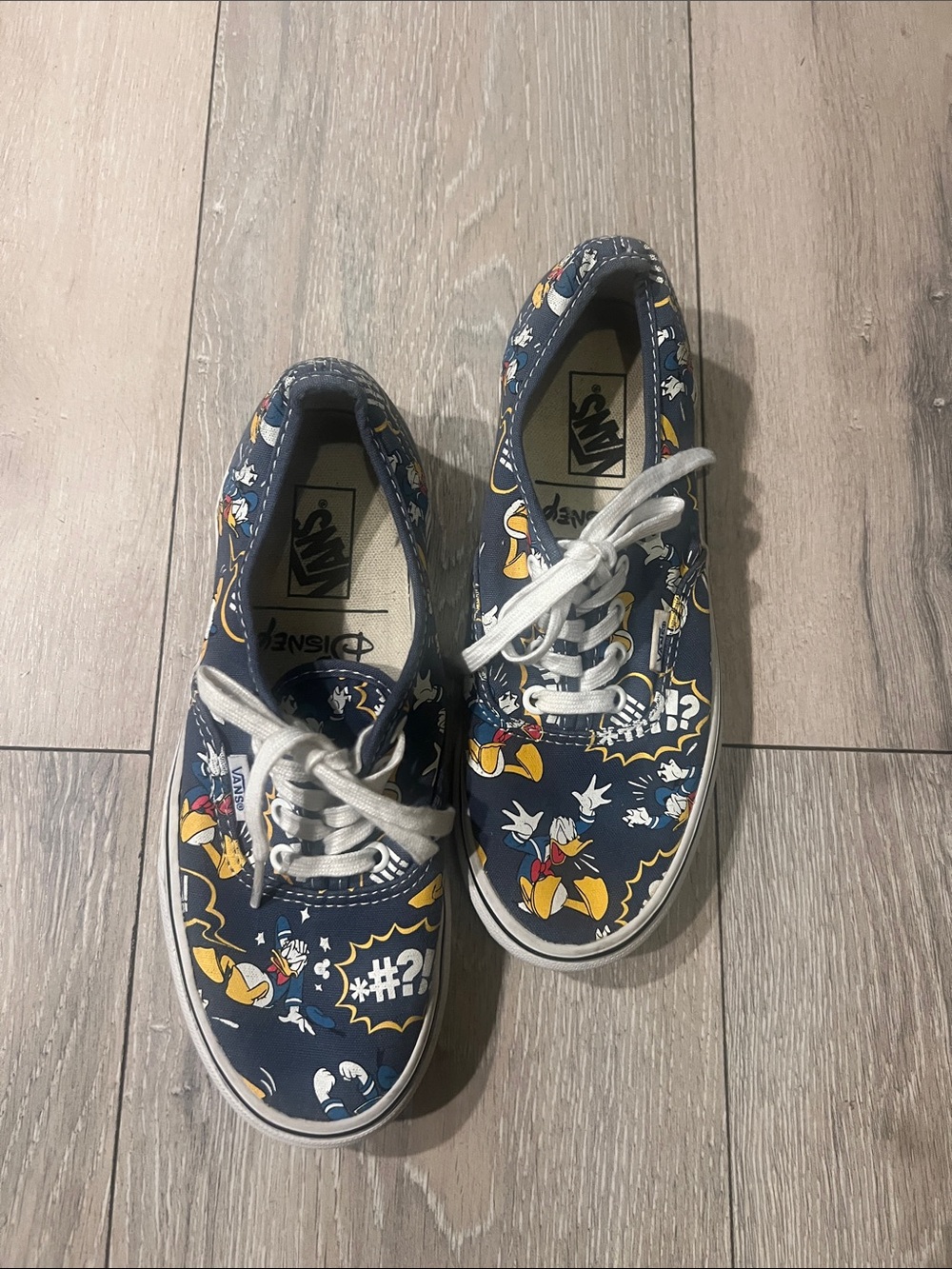 Vans Kids Navy Donald Duck Graphic Lace-Up Sneakers